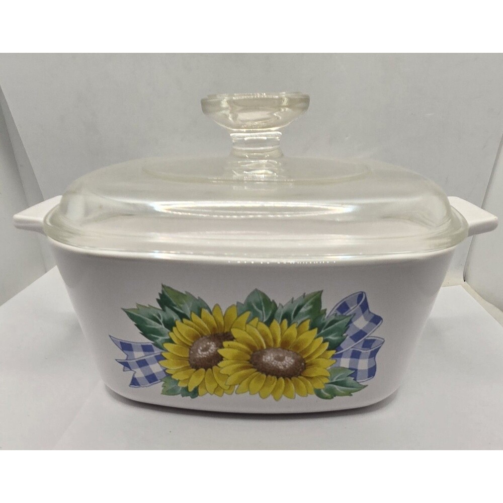 Corning Ware SUNFLOWER SUNSATIONS 1.5 Qt Casserole  Baking Dish 7"